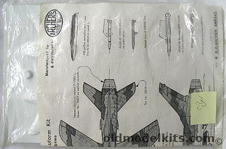 Archers 1/72 F-105G Wild Weasel Conversion plastic model kit